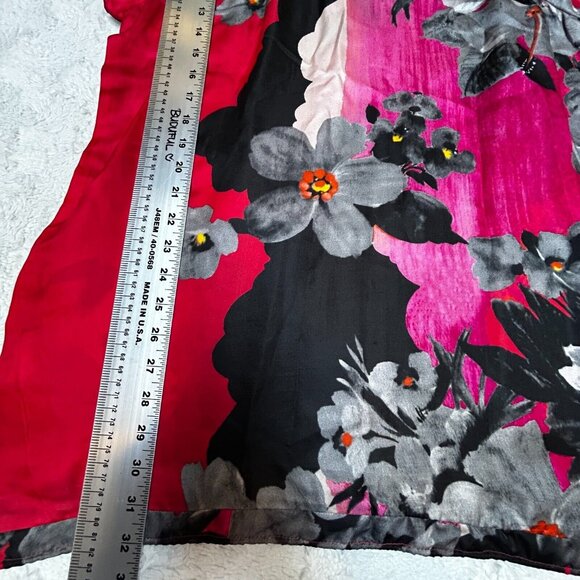 Coven Paris Women Scoop Neck Sleeveless Floral Print Silk Blend Tunic Top Size P - Picture 8 of 8